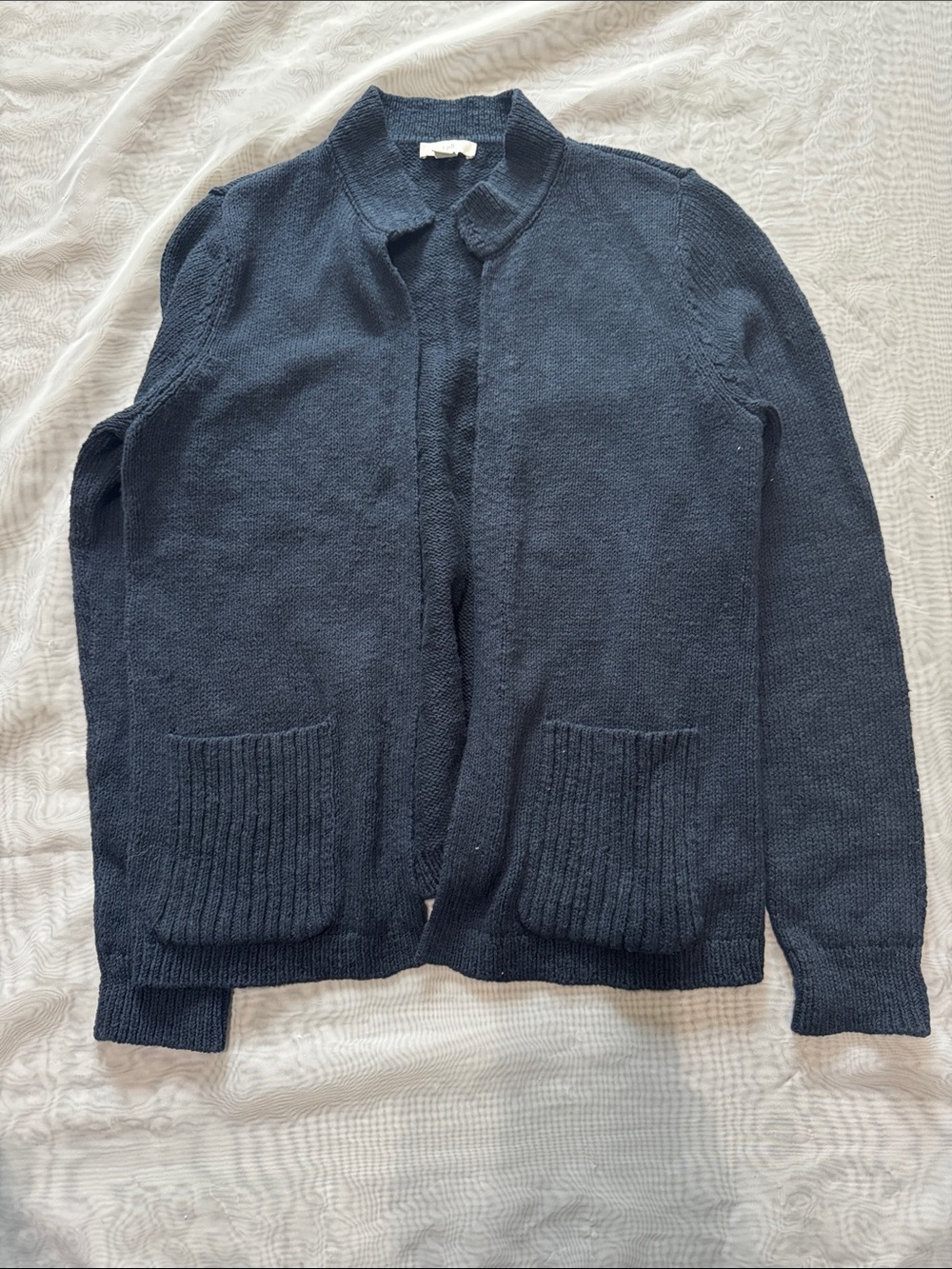 J Jill  Navy Knit Open-Front Sweater Cardigan